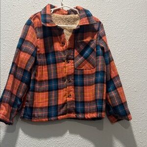 BOGO free 

Source Unknown Kids Plaid Jacket - Orange and Blue